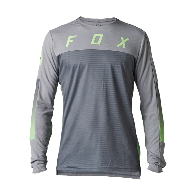 Fox Racing Defend Cekt Long Sleeve Jersey in Light Grey